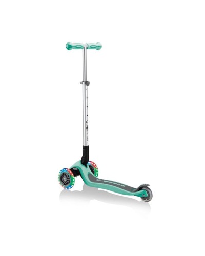 Samokat-kikbord Globber Primo Foldable Premium Lights, uşaqlar üçün, 3 yaşdan, maksimal çəki 50 kq, nanə rəngli