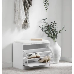 Тумба для обуви ev_12116195, ламинат, белая, 70x34x59 см Тумба для обуви ev_12116195, ламинат, белая, 70x34x59 см