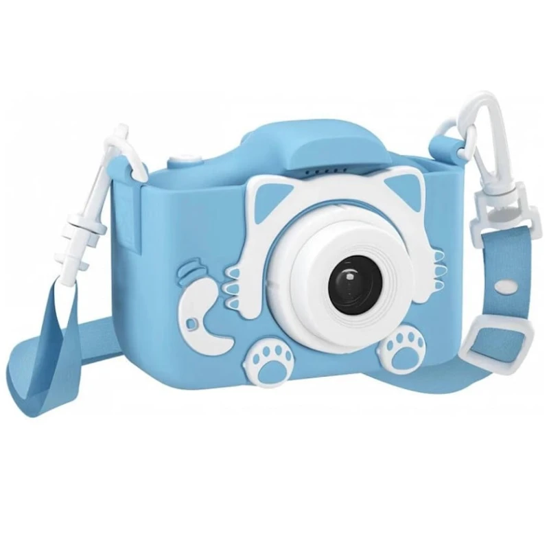 Детский фотоаппарат Котик, голубой, 8x5x6 см Детский фотоаппарат Котик, голубой, 8x5x6 см