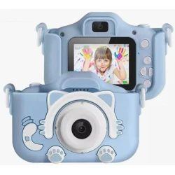 Детский фотоаппарат Котик, голубой, 8x5x6 см Детский фотоаппарат Котик, голубой, 8x5x6 см