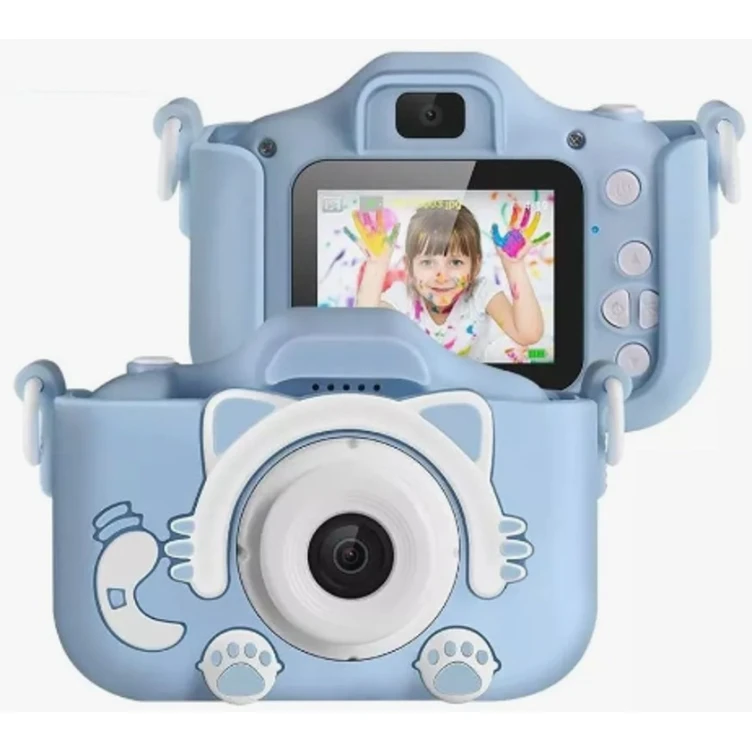 Детский фотоаппарат Котик, голубой, 8x5x6 см Детский фотоаппарат Котик, голубой, 8x5x6 см
