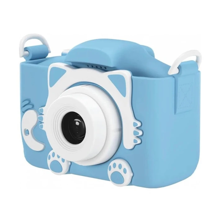Детский фотоаппарат Котик, голубой, 8x5x6 см Детский фотоаппарат Котик, голубой, 8x5x6 см
