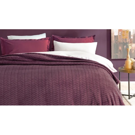 Плед Yataş Joy, 200х220 см, двуспальный, полиэстер, красный