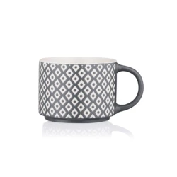 Чашка Ardesto Weaving E AR3473E, фарфор, белая/черная, 330 мл Чашка Ardesto Weaving E AR3473E, фарфор, белая/черная, 330 мл