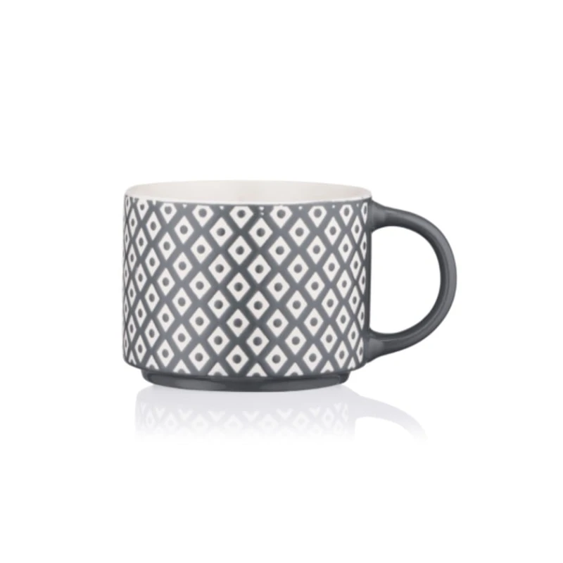 Чашка Ardesto Weaving E AR3473E, фарфор, белая/черная, 330 мл Чашка Ardesto Weaving E AR3473E, фарфор, белая/черная, 330 мл