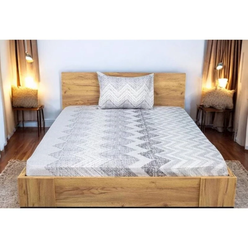 Комплект постельного белья Luxe Cotton 361, простыня 160x200 см, наволочка 50х70 см, односпальный, хлопок, серый