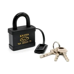 Asma kilid Extra qısa, izolyasiyalı, 3 açar, qara, 50 mm