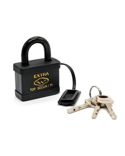 Asma kilid Extra qısa, izolyasiyalı, 3 açar, qara, 50 mm