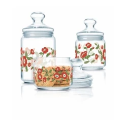 Набор банок для хранения Luminarc Marjoliana P0040, 500/750/1000 мл, 3 шт, стекло, прозрачный