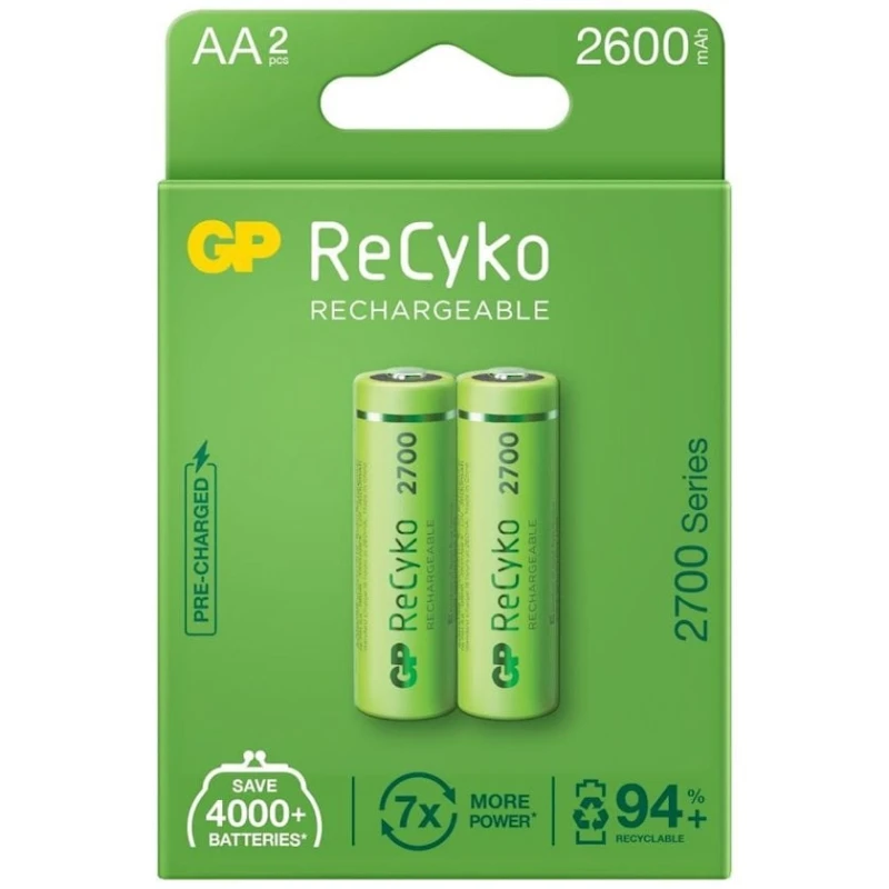Батарейки GP ReCyko 2700 Series Rechargeable AA / R6