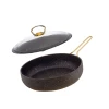 Сковородка Oncu ONTVG24M4, 24 см, гранит, с крышкой, черная