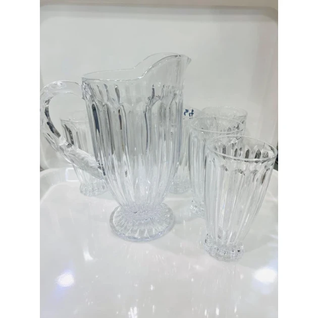 Питьевой набор 6921-707 графин + 6 стаканов, 1.8 л, прозрачный