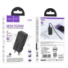 Şəbəkə enerji toplama cihazı Hoco AC25 Mini Single Port PD30W Black Şəbəkə enerji toplama cihazı Hoco AC25 Mini Single Port PD30W Black