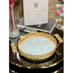 Поднос AA-ES-023, золотистый, 25 см