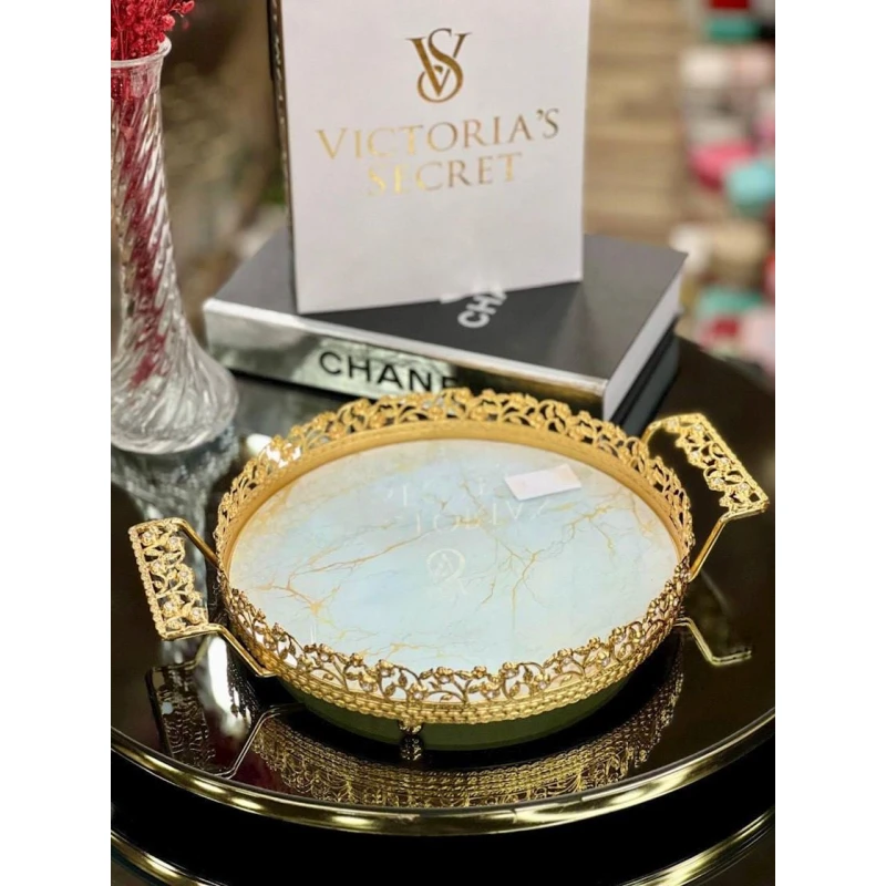 Поднос AA-ES-023, золотистый, 25 см Поднос AA-ES-023, золотистый, 25 см