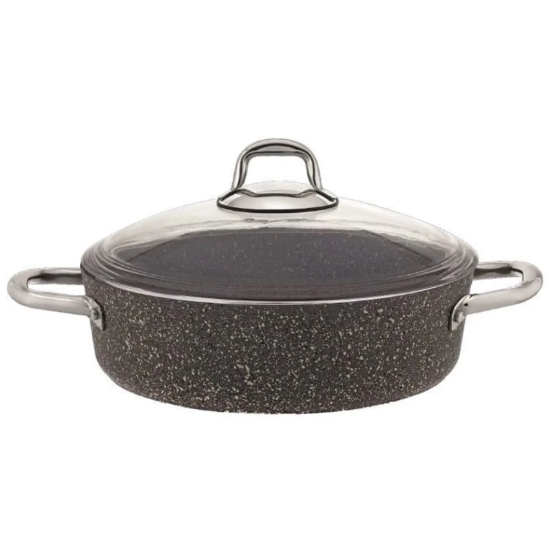 Кастрюля Burner Elis, гранит, темно-серая, 28x08 см Кастрюля Burner Elis, гранит, темно-серая, 28x08 см