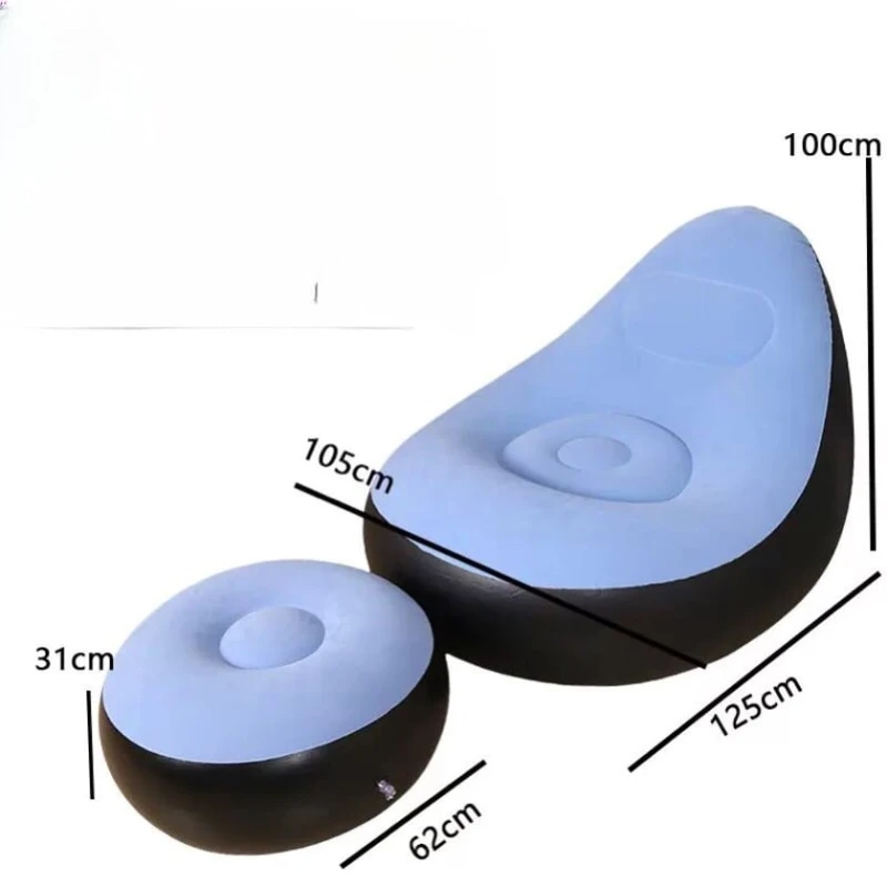 Надувной диван, голубой, 31x62x105x125 см Надувной диван, голубой, 31x62x105x125 см