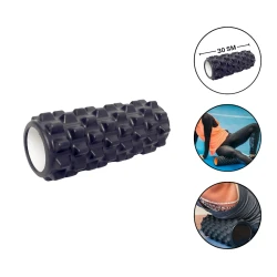 Массажный ролик Gymnic 1004, черный, 30 см