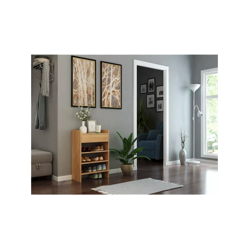 Подставка для обуви, ЛДСП, вотан, 78x28x52 см