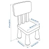Детский стул IKEA Mammut, пластик, фиолетовый, 67x36x39 см Детский стул IKEA Mammut, пластик, фиолетовый, 67x36x39 см