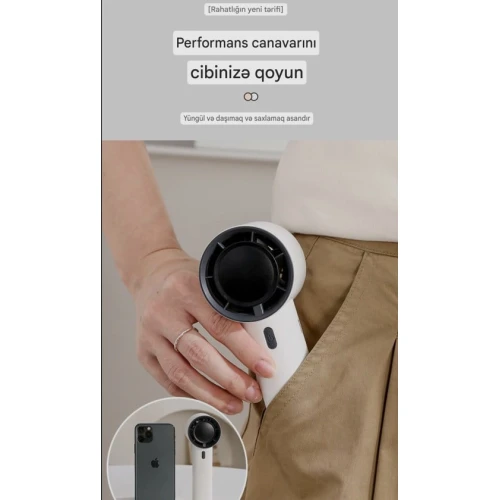 Çəhrayı rəngli mini ventilyator, minimalistik fan, USB şarjlı Çəhrayı rəngli mini ventilyator, minimalistik fan, USB şarjlı