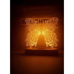 3D-gecə lampası tbn01, 20x14 sm, narıncı