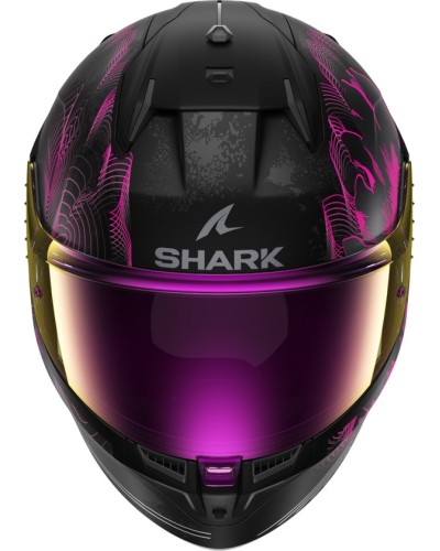 Motosikl dəbilqəsi Shark D-Skwal 3 Mayfer Lady Matt Black-Violet-Anthracite, ölçü M