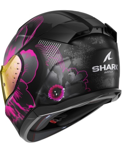 Motosikl dəbilqəsi Shark D-Skwal 3 Mayfer Lady Matt Black-Violet-Anthracite, ölçü M