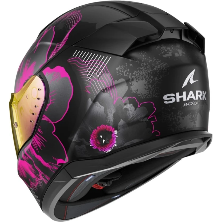 Motosikl dəbilqəsi Shark D-Skwal 3 Mayfer Lady Matt Black-Violet-Anthracite, ölçü M
