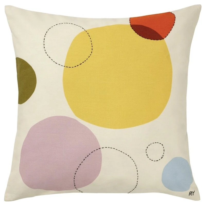 Наволочка IKEA Angsmatare, 50x50 см, разноцветная