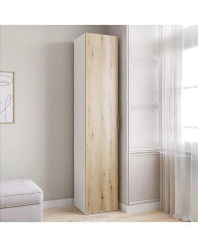 Şkaf Art Mebel 18, 210x40x45 sm, laminat, ağ/qəhvəyi