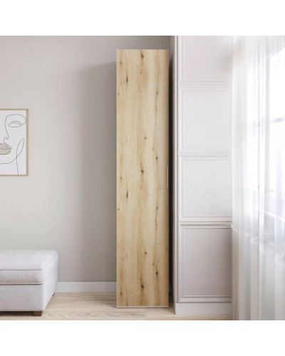 Şkaf Art Mebel 18, 210x40x45 sm, laminat, ağ/qəhvəyi