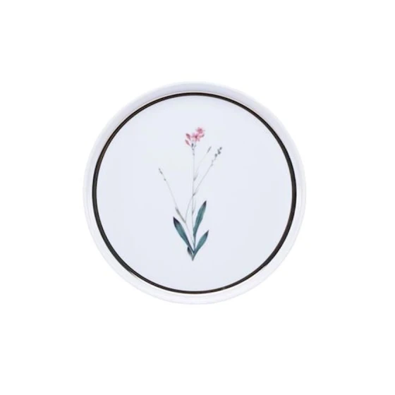 Boşqab Porland Botanical 04ALM005065, 18 sm, farfor, ağ