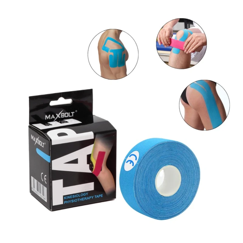 Кинезио тейп Max Bolt, 500x500x2.5 см, голубой Кинезио тейп Max Bolt, 500x500x2.5 см, голубой