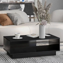 Журнальный стол ev_12116133, ламинат, черный, 95x55x32 см