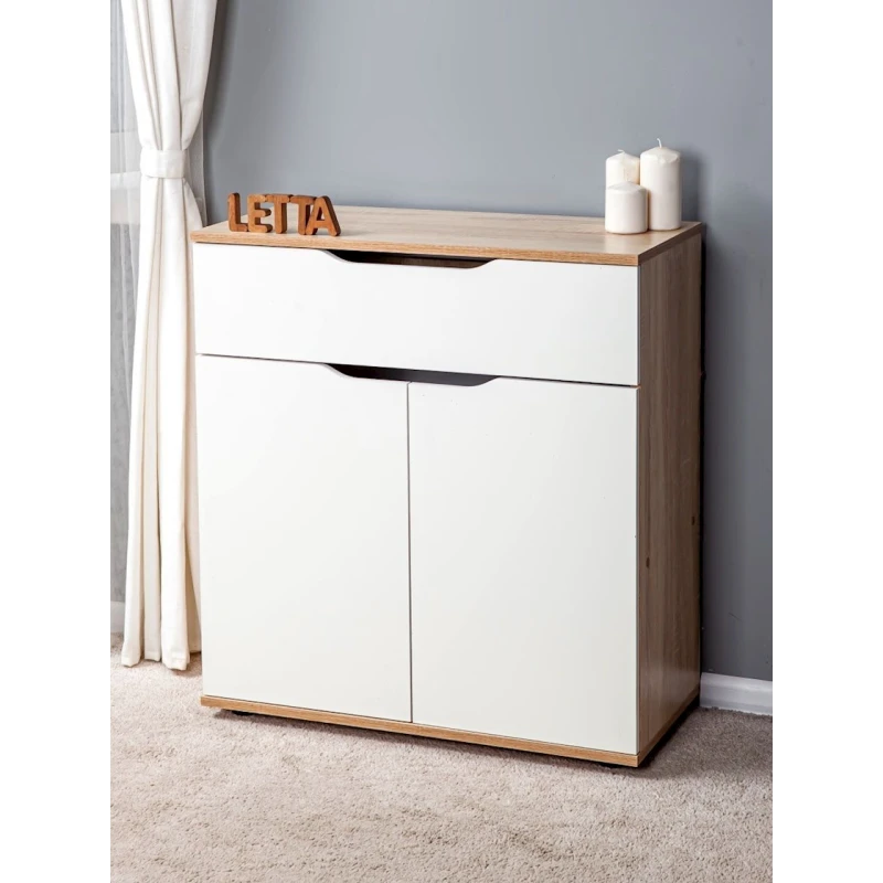 Комод Letta, белый/бежевый, ЛДСП, 75х35.5х82 см Комод Letta, белый/бежевый, ЛДСП, 75х35.5х82 см