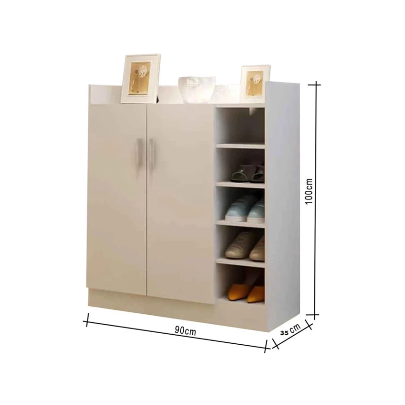 Тумба для обуви Ev Plus Rack, ЛДСП, белая, 90x35x100 см Тумба для обуви Ev Plus Rack, ЛДСП, белая, 90x35x100 см