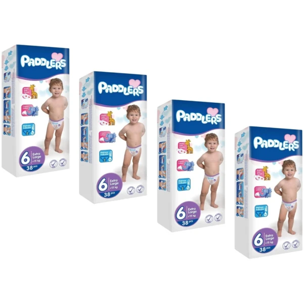 Подгузники Paddlers N6 Extra Large, 15+ кг, 38 шт Подгузники Paddlers N6 Extra Large, 15+ кг, 38 шт