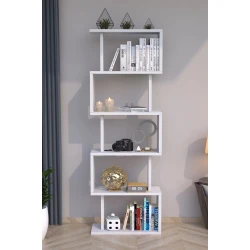 Stellaj ev_12551122 Modern, LDSP, 158x46x46 sm, ağ Stellaj ev_12551122 Modern, LDSP, 158x46x46 sm, ağ