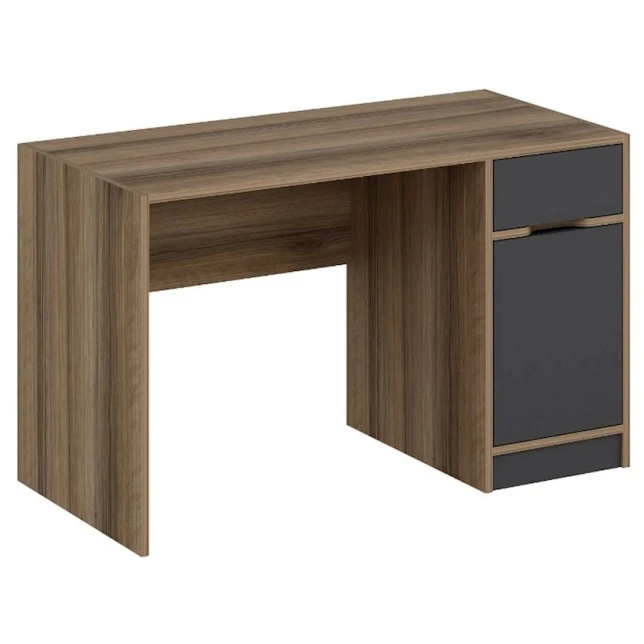 Письменный стол Monako, серый/коричневый, 60x124x75см