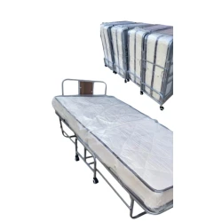 Раскладушка, металл, 90x200x18 см, черная Раскладушка, металл, 90x200x18 см, черная