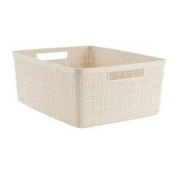 Корзина для хранения JYSK Jute 27x36x15 см, 12 л, пластик, кремовая