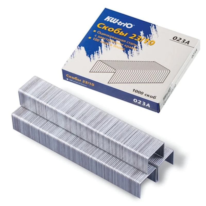 Скобы Kw-trio, 23/10, до 70 листов, 1000 шт Скобы Kw-trio, 23/10, до 70 листов, 1000 шт