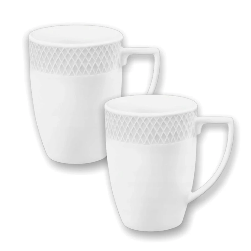 Набор кружек Wilmax Julia WL‑880108/2C, 350 мл, фарфор, белая