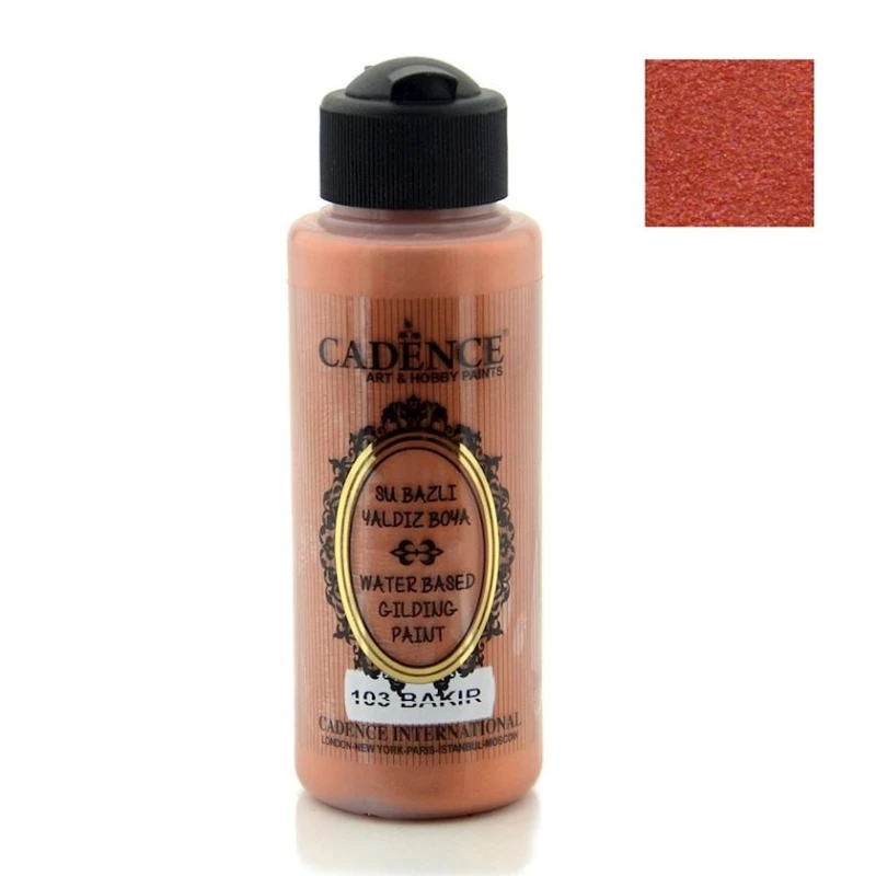 Акриловая краска-металлик Cadence Waterbased Gilding Paint 103 Copper 120 мл