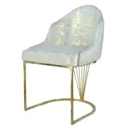 Stul Samwood MMC Mirvari, 52x85 sm, taxta, ağ/qızılı Stul Samwood MMC Mirvari, 52x85 sm, taxta, ağ/qızılı