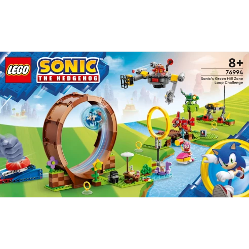 Конструктор LEGO Sonic Sonic's Green Hill Zone Loop Challenge 76994, 8+ лет, 802 шт