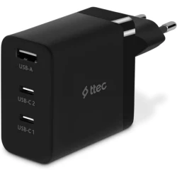 Сетевое зарядное устройство Ttec SmartCharger 65W PD/GAN USB-C Travel Charger, Black