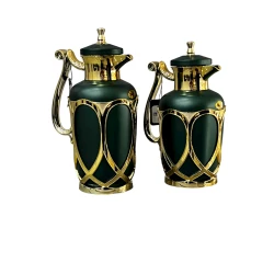 Termos-səhəng Najib NJ20. plastik, şüşə, 1 l + 0.7 l, tünd yaşıl, 2 ədəd