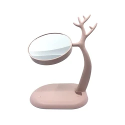 Настольное зеркало Lionesse 3310, 27.5x21x16 см, розовое